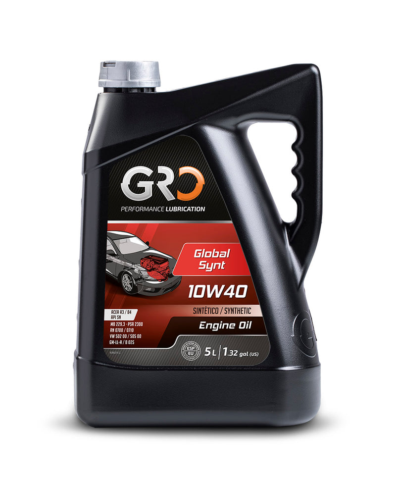 GRO Global Synt 10W40 Full synthetic engine oil 5 liter Performance Lubrication MB 229.3 VW 502 00 / 505 00 