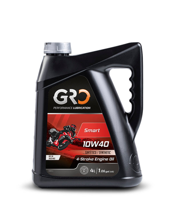 GRO Smart 10W40 Synthetic 4T Motorcycle Motor Oil 4 Liter Performance Lubrication Adventure