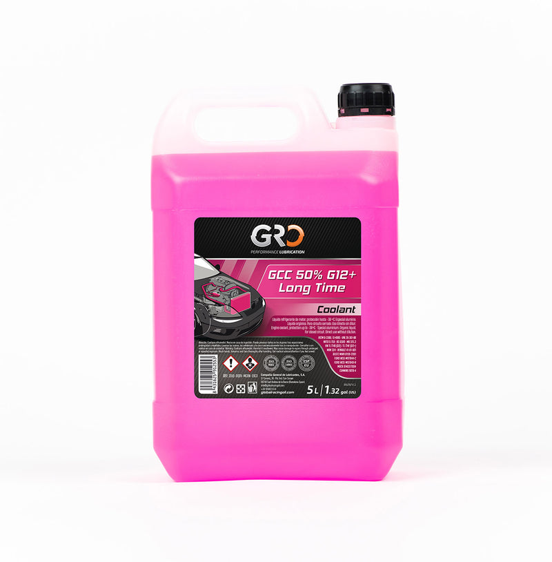 GRO GCC G12+ 50% Long Time 100% organic coolant antifreeze all season Pink 5 liter